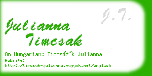 julianna timcsak business card